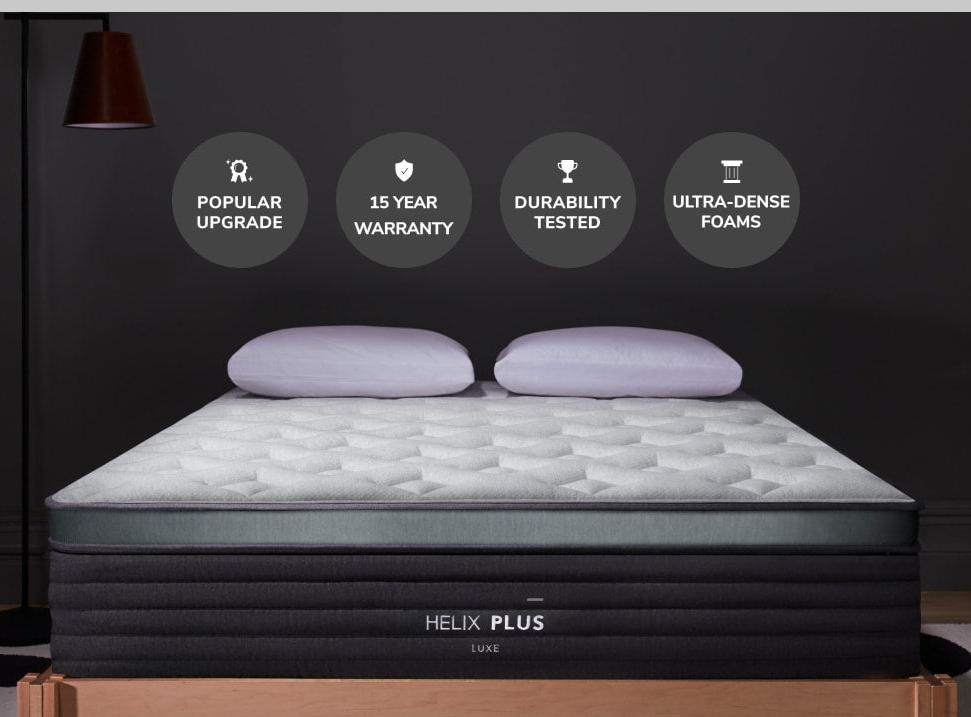 Straight View Helix Plus Luxe Mattress by Helix